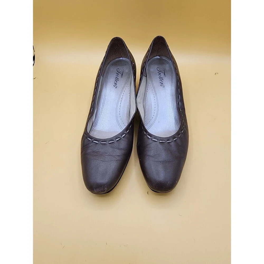 Trotters Shoes Jackie Starlight Leather Pump Heels Sz 6M Brown - Picture 4 of 9